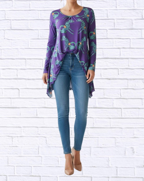 Diva USA Sibella Blouse Purple 36 3
