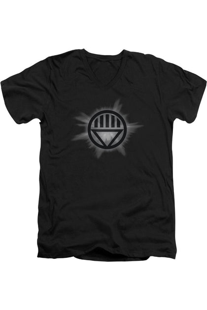 Gildan Green Lantern Glow V-Neck T-Shirt Black Large 2