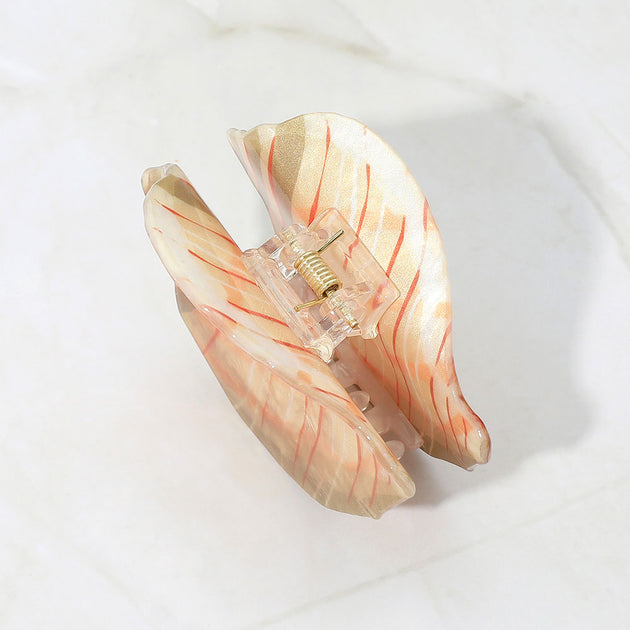 FASHNZFAB Muschel Haarspange Beige 4