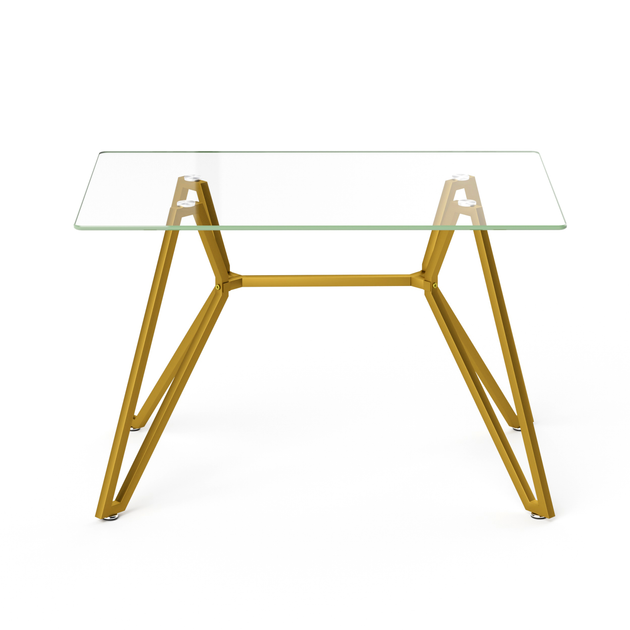Streamdale 47,3" Rechteckiger Glastisch - Gold 3