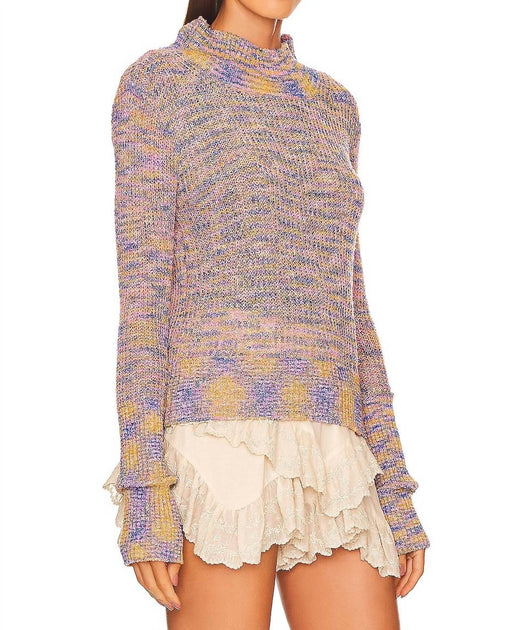 Free People Blair Pullover Sweater Beige Medium 4