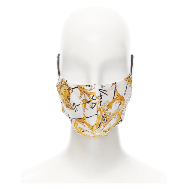 Versace Gianni Signature Silk Face Mask Gold One Size 2