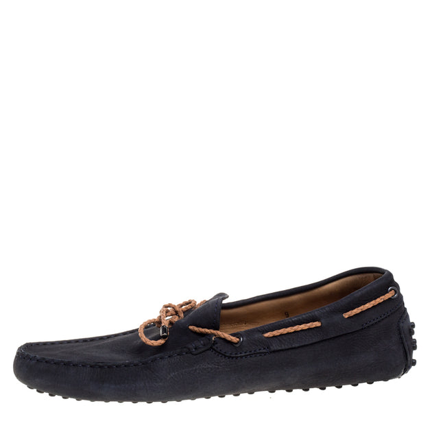 Tod's Bow Driving Loafers Navy Blue EU 43 3
