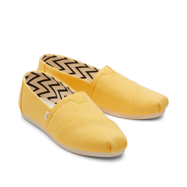 TOMS Shoes Classic Alpargata Pineapple Yellow Heritage Canvas