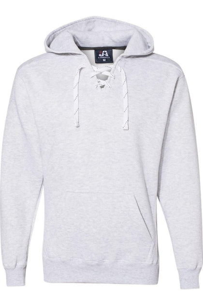 J. America Sport Lace Hooded Sweatshirt Grey X-Small 2
