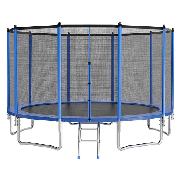 VEVOR 15FT Round Outdoor Trampoline Blue 2