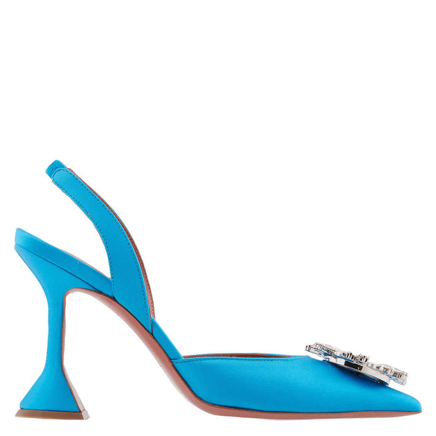 Amina Muaddi Begum Slingback Pumps Blue US 6 2