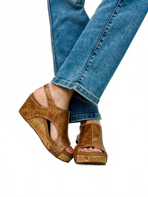 Corkys Carley Wedges Brown US 8 3