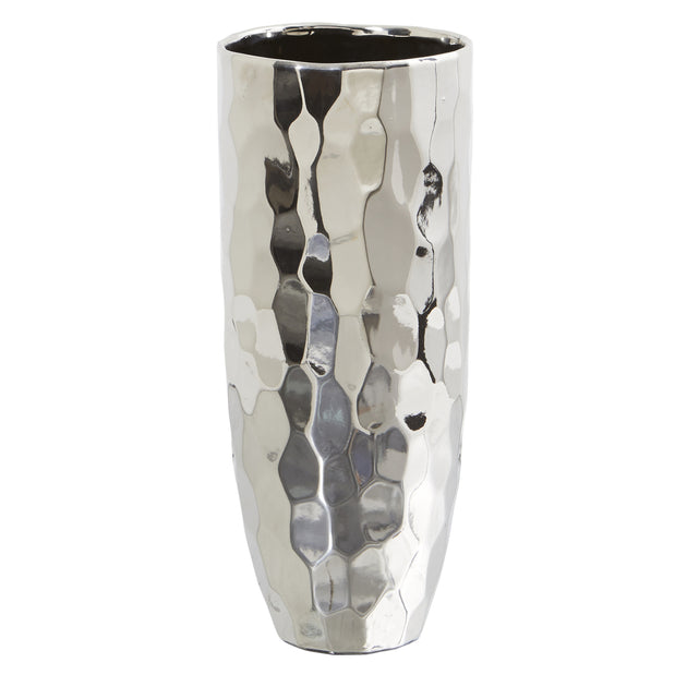 Hivvago Designer Cylinder Vase Silver 5