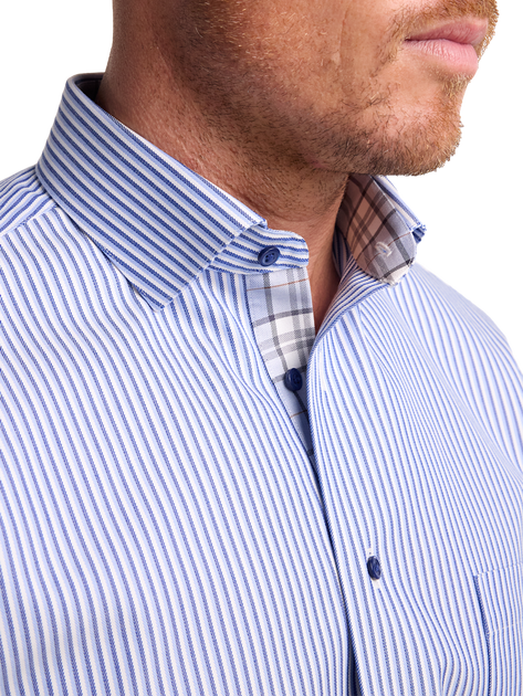 Paul Fredrick Slim Fit Dress Shirt Blue US 16 33/34 6