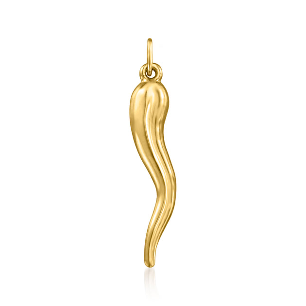 Ross-Simons Italian Horn Pendant Yellow Gold 2