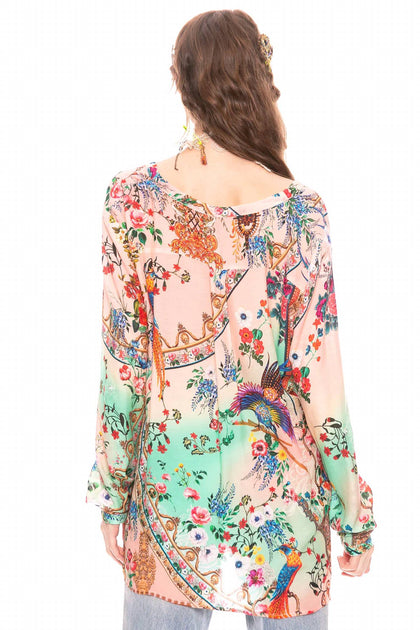 Aratta Eva's Garden Blouse Beige Large 3
