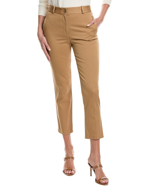 St. John Stretch Gabardine Pant Brown US 2 2