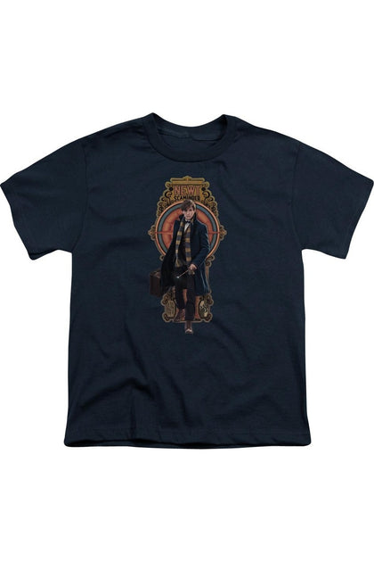 Gildan Fantastic Beasts Newt Scamander T-Shirt Blue Small 2