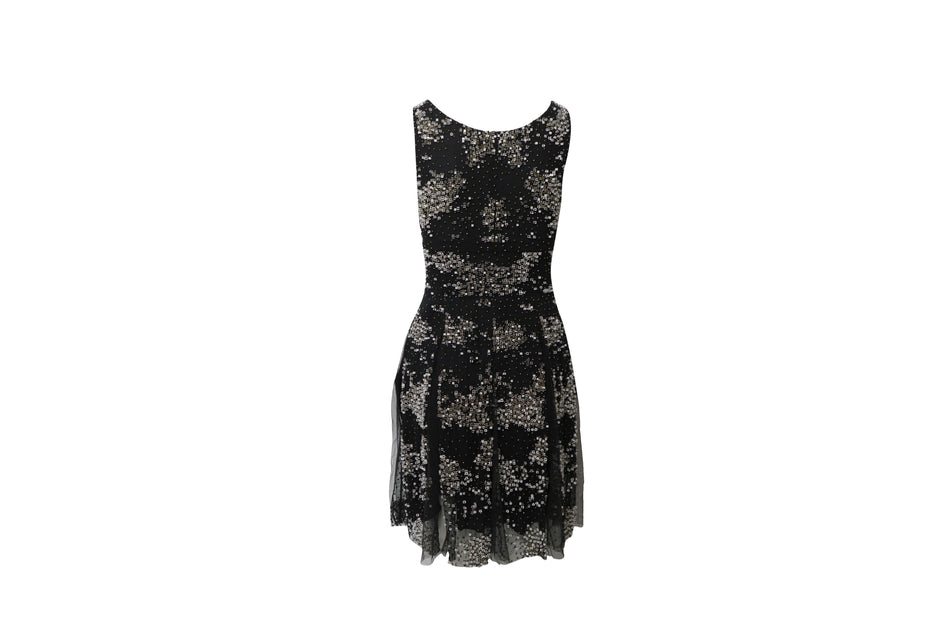 Issa Cocktailkleid mit Perlen Schwarz Small 3