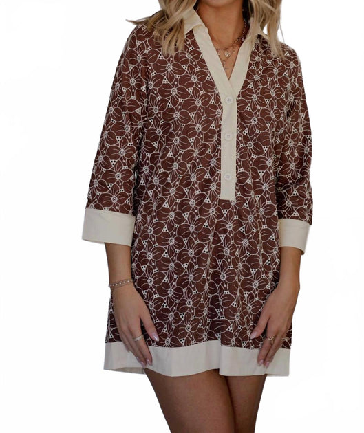 TCEC Holland Tunique Mini Robe Marron Small 2