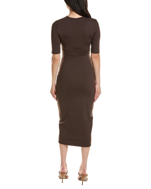 Susana Monaco Robe Mi-longue Nouée Marron Grand 3
