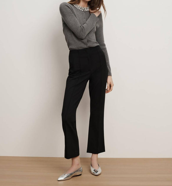 Veronica Beard Kean High-Waisted Slim-Leg Trouser Black US 2 2