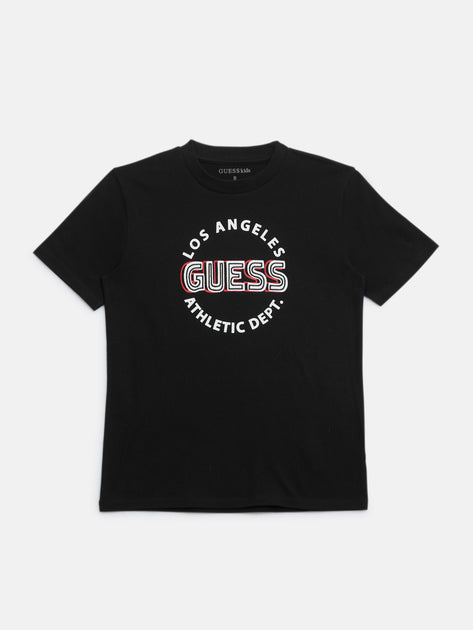 Guess Factory Eco Round Logo Tee White US 10 4