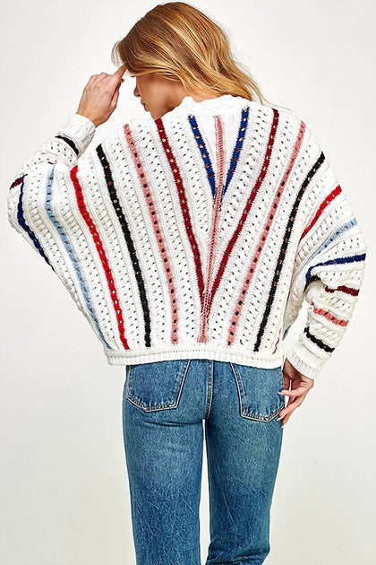 SEE AND BE SEEN Samantha Sweater White Medium 4
