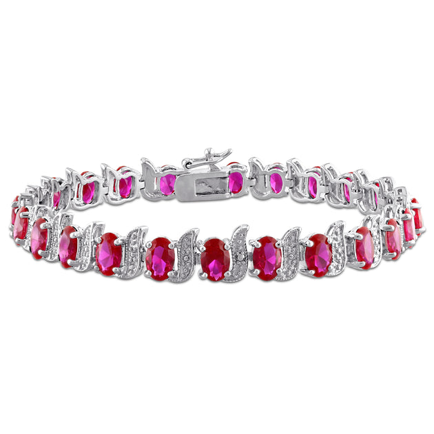 Mimi & Max Created Ruby S-Link Bracelet Purple 2