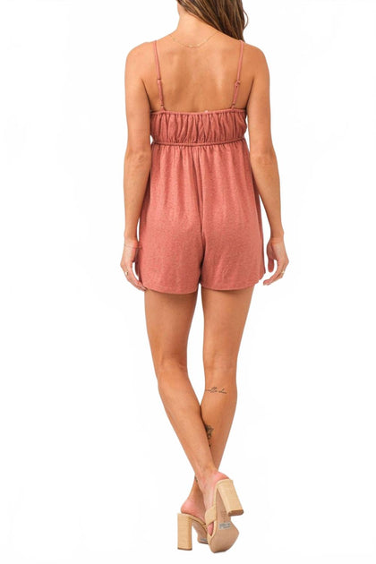 Another Love Amalfi Crochet Romper Red Large 3