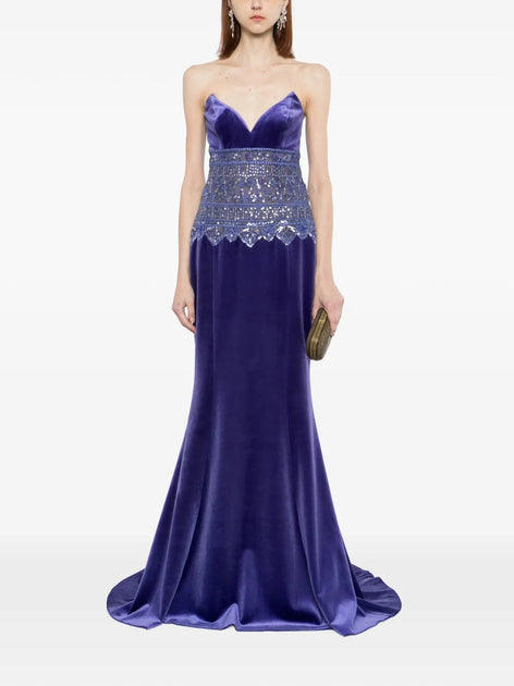 Saiid Kobeisy Strapless Dress Purple EU 42 4