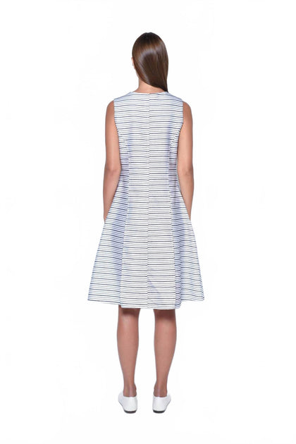 Simply Mila Lisbon Sleeveless Dress Blue Small 3