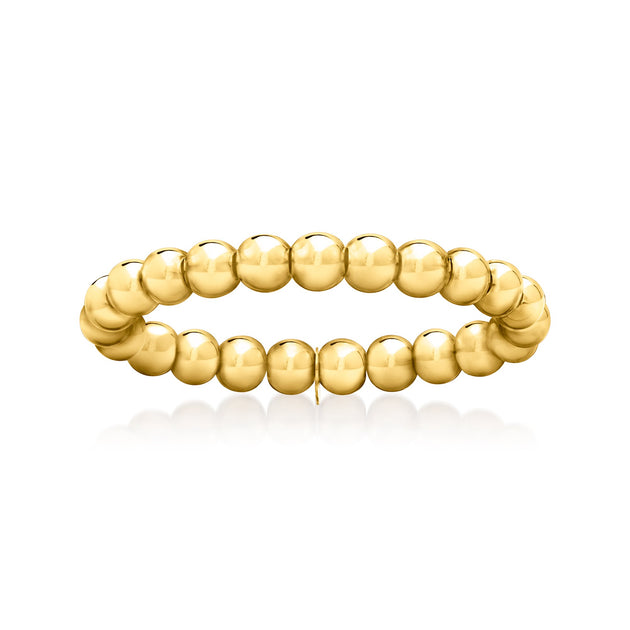 Ross-Simons Pure 14kt Yellow Gold Bead Stretch Ring Gold US 7 2