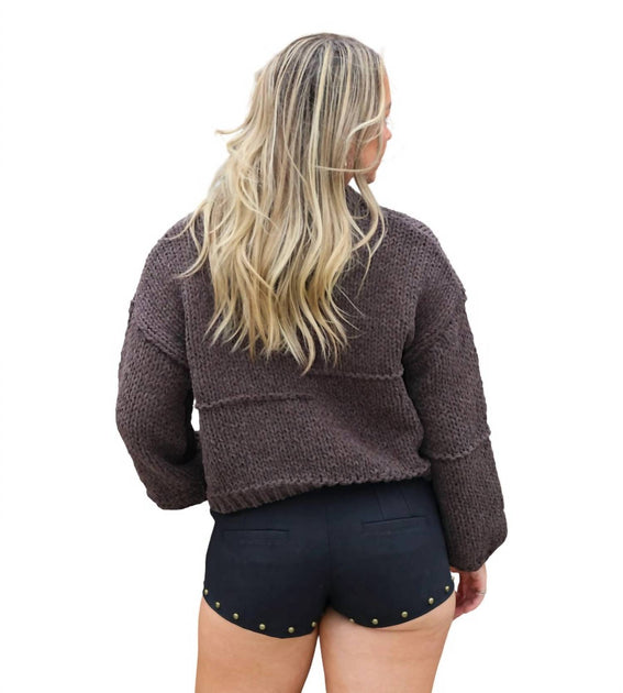 Sky to Moon Romi Suede Micro Shorts Black Small 3