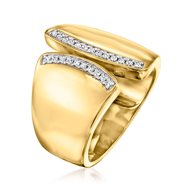 Ross-Simons Diamond Asymmetrical Ring White US 10 4