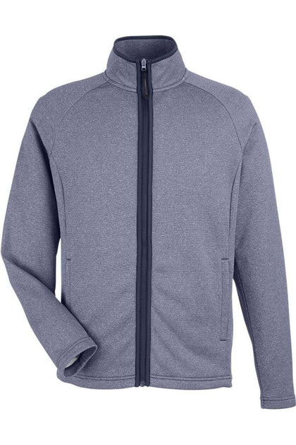 CORE365 Venture Heathered Stripe Full-Zip Blue Medium 2