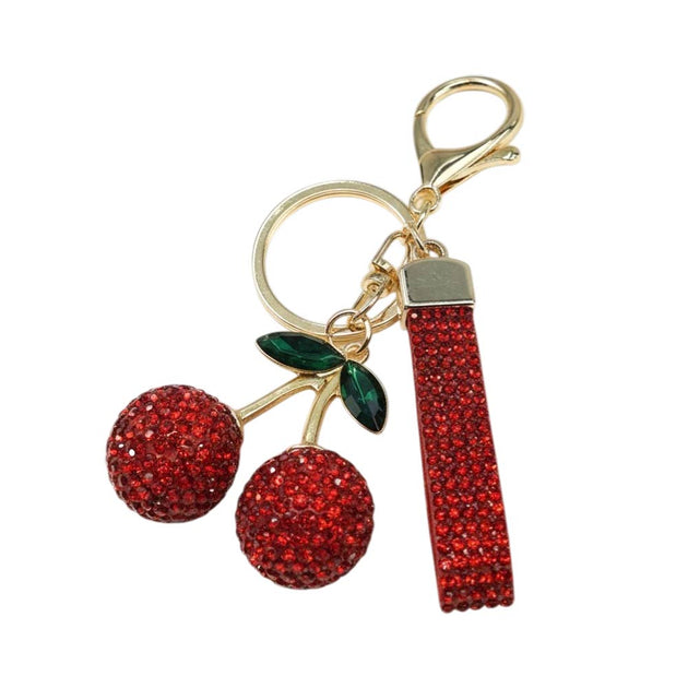 FASHNZFAB Cherry Charm Keychain Pink 3