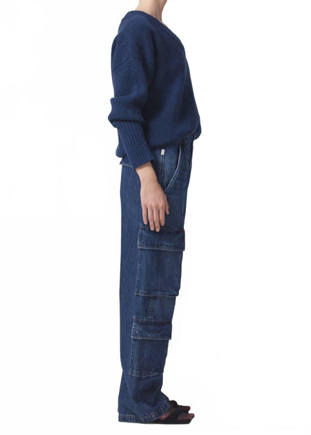 Citizens of Humanity Delena Denim Cargo Pants Blue 26 4