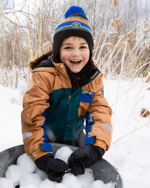 Deux par Deux Peruvian Knit Hat Black/Blue/Brown US 5T 3