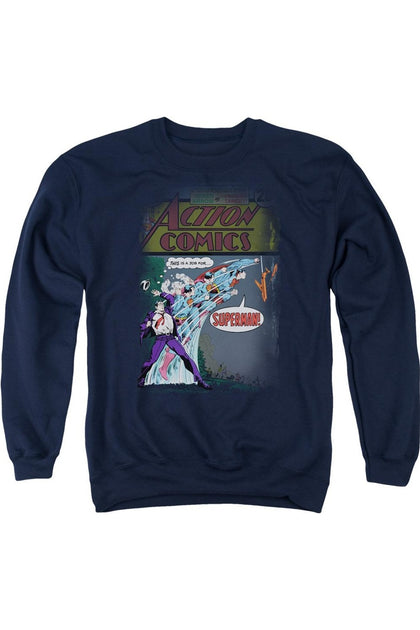 Gildan Superman Crewneck Sweatshirt Blue Large 2