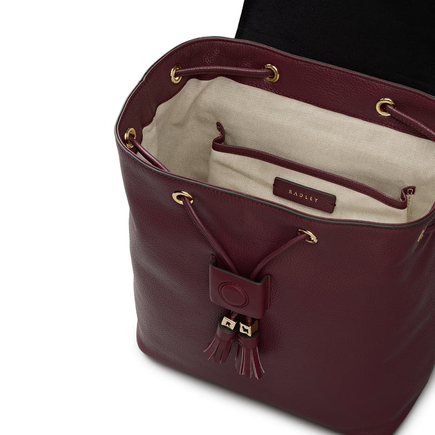 Radley Noble Alley Small Flapover Backpack Red Small 4