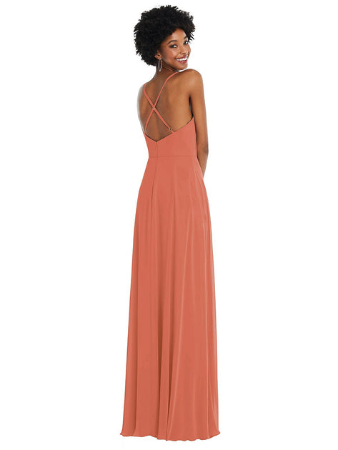 After Six Faux Wrap Criss Cross Back Maxikleid Multi US 10 3