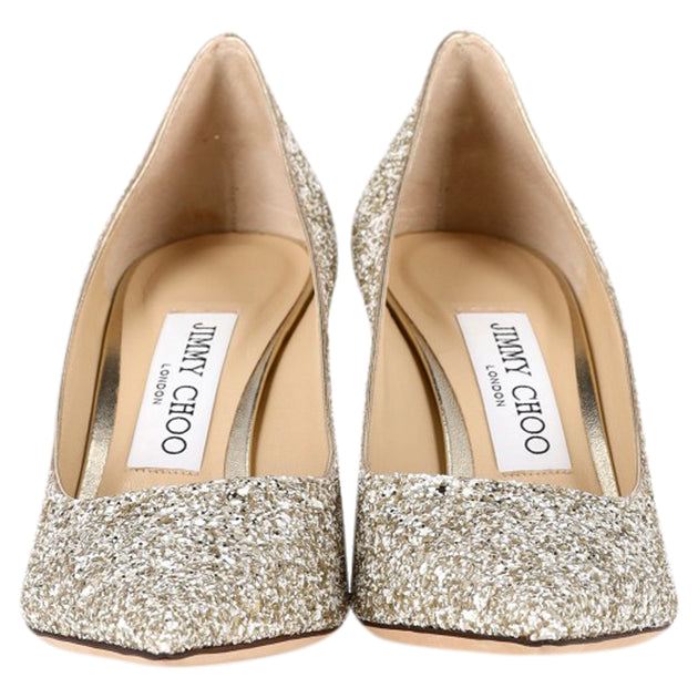 JIMMY CHOO ROMY85 37 シルバー　glitter pumps JC12131S-Jimmy-Choo-Romy-85-