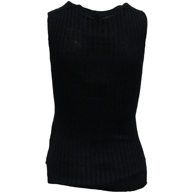 Theory Sleeveless Knit Top Navy Blue Small 4