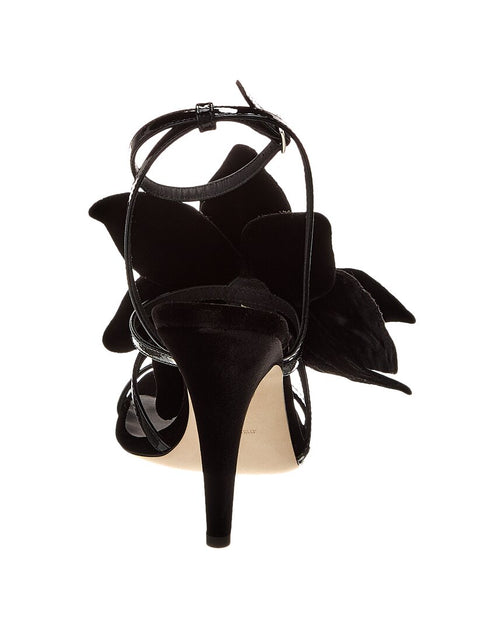 Giuseppe Zanotti Curvy 105 Velvet Sandal Black EU 36 4