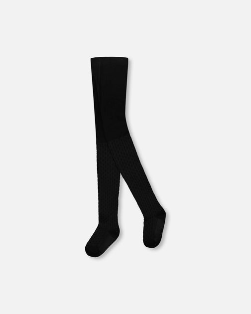 Deux par Deux Knit Tights Black US 3T 2