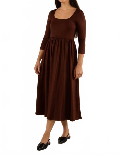 nlt Lake 3/4 Sleeve Swing Dress Gold Medium 2