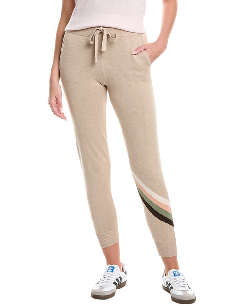 WISPR Funky Chevron Silk-Blend Jogger Beige Large 2