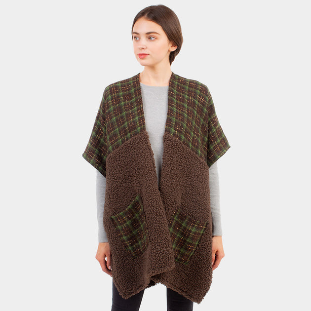 TRUEDAMES Indian Tribe Pattern Cape Poncho Brown One Size 4