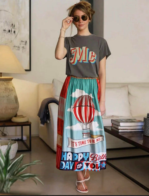 Me369 Alexa Midi Skirt Multi XSmall/Small 4