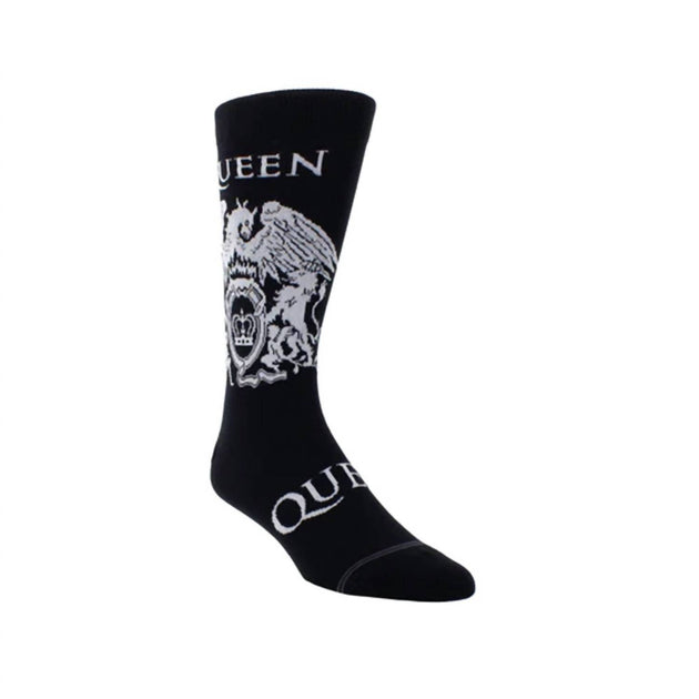 Perri's Socks Queen White Crest Crew Sock Black 2