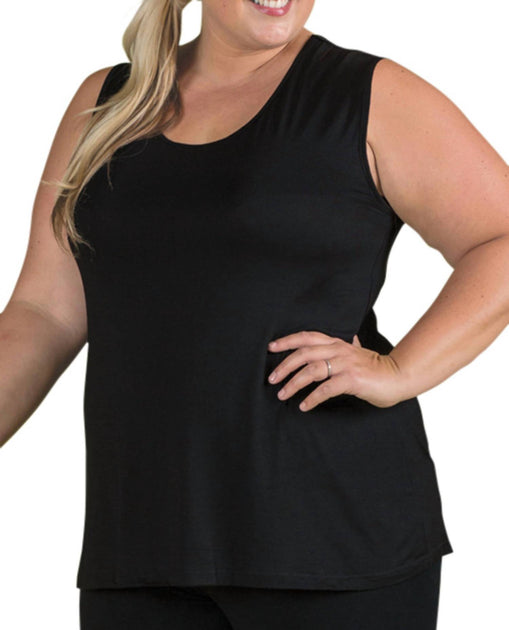 On The Plus Side Layering Tank Top Black US 18 2