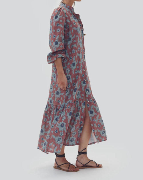 Lanhtropy Meknes Leinenkleid Multi XSmall 4