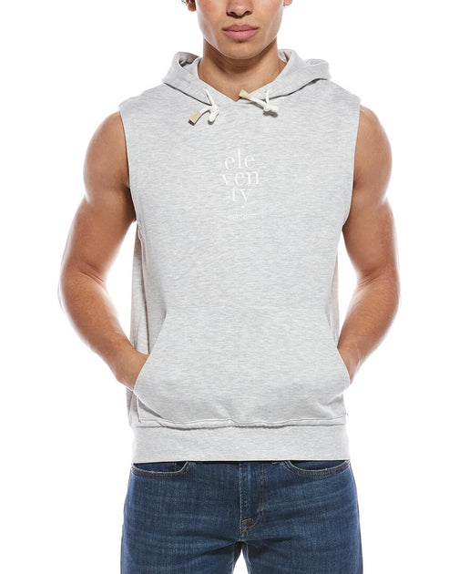 Eleventy Hooded Gilet Grey Large 2